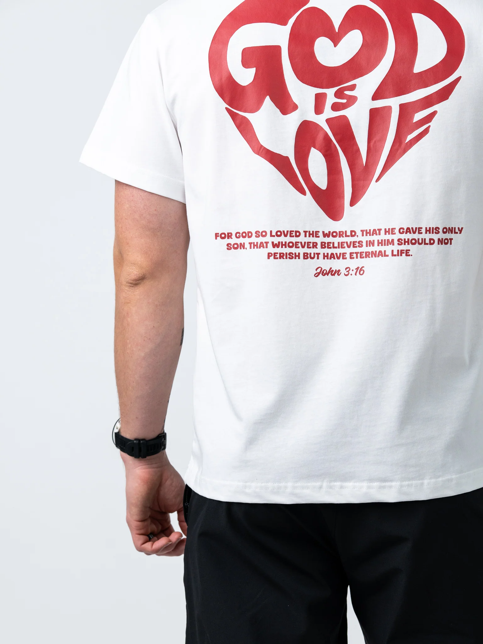 God is Love John 3:16 Premium Tee - Image 4