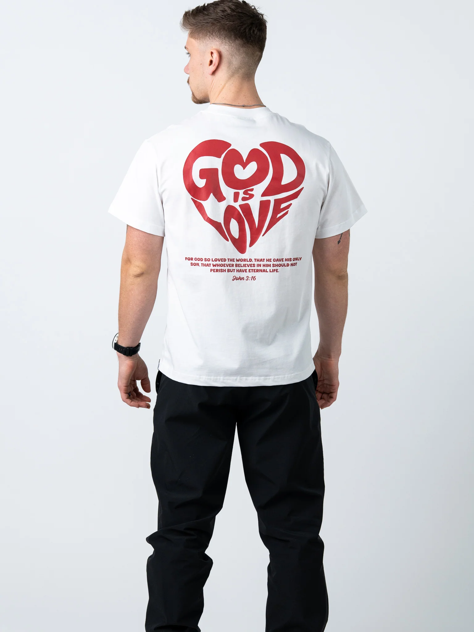 God is Love John 3:16 Premium Tee - Image 8